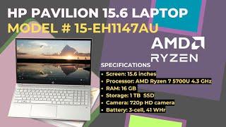 HP Pavilion 15.6 AMD Laptop Model#15-EH1147AU | Tech Specs #techspecs