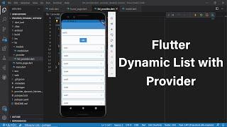 Flutter Dynamic List with Provider