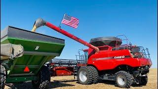 Custom Flag Mount on a Combine