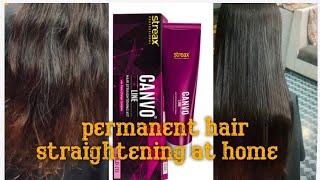 Streax canvo hair straightening cream | ghar bethe permanent hair smoothing kese kare | theglowzone8