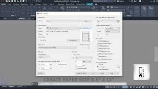 How to Create Paper Size 8.5" X 13" in AutoCAD Tutorial