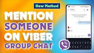 How to Mention Someone on Viber Group Chat 2024 | Skill Wave |