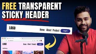 Create FREE Transparent Sticky Header in WordPress (Elementor)