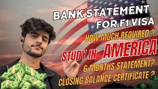 How Much Bank Statement is Required for f1 Visa | total amount ? | study in USA | Jawad Akbar