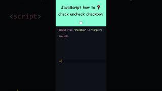 JavaScript how to  check uncheck HTML checkbox