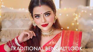 INDIAN TRADITIONAL MAKEUP TUTORIAL | DEVDAS INSPIRED BENGALI LOOK