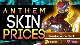 Anthem | How Much SKINS And SHARDS COST! - Microtransactions Revealed + How To Unlock Free Legendary