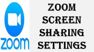 Screen Sharing Settings on Zoom | How to Manage Screen Sharing in Zoom Application? | Zoom Tutorial