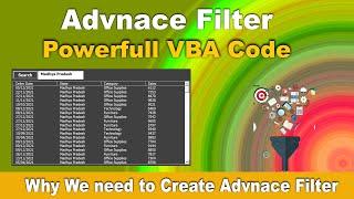 Excel Vba for Beginners: Advanced Filter with VBA Code