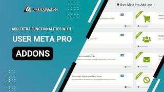 User Meta Pro Add-ons | User Profile Builder and User Management Plugin