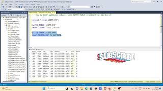 DROP multiple columns with ALTER TABLE statement in SQL Server