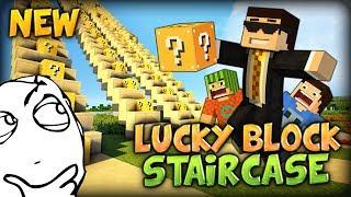 [901K Special] Problem, Double? -  Minecraft Mods - Lucky Block Stairs #1 w/ Mr360Games, Simon