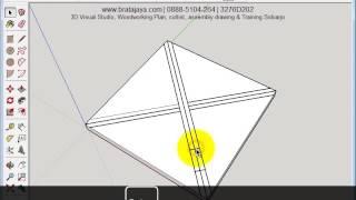 Sketchup2014   woodworking project   nomadic furniture   stool st714   part01   3d sketch 2x speed