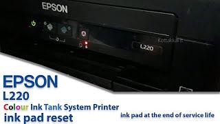 how to solve epson L220 ink pad is at the end life