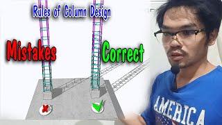 Basic Rules of Column and Footing rebar reinforcement for 2 story house.