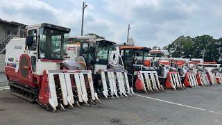 Kubota Yanmar Iseki Models | Rice Harvesting Combines Machines Stock in Japan | Japanese Brands Top