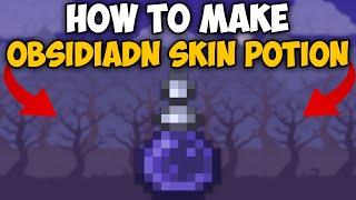 How To Make Obsidian Skin Potion in Terraria 1.4.4.9 | Terraria How To Make Obsidian Skin Potion