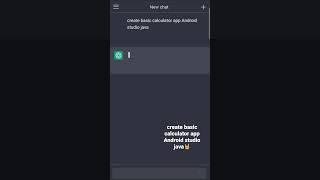 Chat GPT create basic calculator app Android studio java 