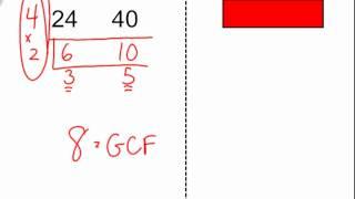 Finding the GCF using the "Ladder" Method