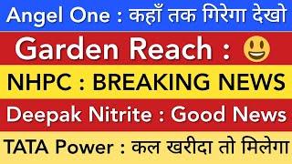 NHPC SHARE LATEST NEWS  ANGEL ONE SHARE NEWS • TATA POWER SHARE LATEST NEWS • STOCK MARKET INDIA