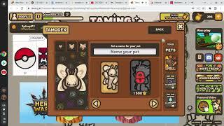 taming.io showing all the animal skins