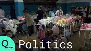 Ukraine Bomb Shelter Turns Into Maternity Ward as Russia Invades