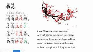 我爱诗歌 I love poems — 梅花 Plum flower 王安石