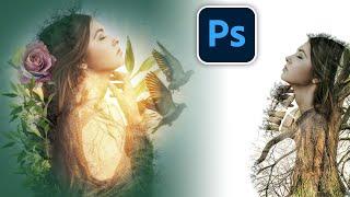 BETTER way to do Double Exposure effect in Photoshop