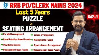 Last 5 Years Puzzle & Seating Arrangement | RRB PO Mains Reasoning Puzzles | By Sanjay Sir