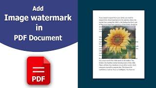 How to add image watermark in PDF Document using Nitro Pro