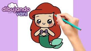 How to draw the little mermaid kawaii