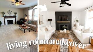 EXTREME DIY LIVING ROOM MAKEOVER | 2022 Full Transformation