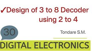 #digitalelectronics |Design 3 to 8 Decoder using 2 to 4|combinational circuit design