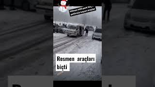 Oha !  karda Kayan araç resmen biçti #keşfet #kar #kaza #trending #keşfet