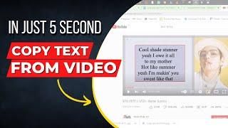 How To Copy Text From YouTube Video | Copy Text from Video | Tips and Tricks