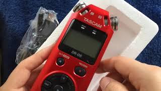 [ASMR] Red Tascam DR-05 Unboxing - Whispered