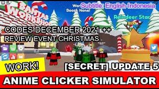 ALL CODES ANIME CLICKER SIMULATOR UPDATE 5 EVENT CHRISTMAS