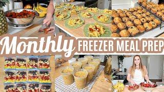 EASY MONTHLY FREEZER MEAL PREP RECIPES COOK WITH ME LARGE FAMILY MEALS WHATS FOR DINNER