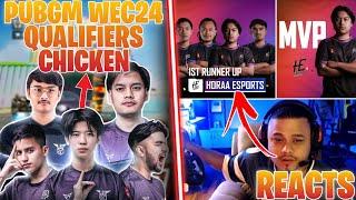 CR7 HORAA REACTS ON HORAA ESPORTS RUTHLESS PERFORMANCE  LEO ESPORTS PMWEC24 QUALIFIERS CHICKEN 