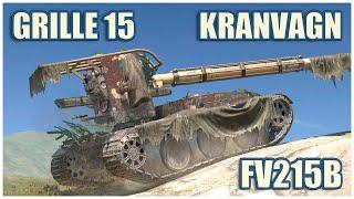 Grille 15, FV215b & Kranvagn • WoT Blitz Gameplay