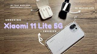 Xiaomi 11 Lite 5G ASMR Unboxing  (Snowflake White) + Freebies