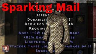 D2R Unique Items - Sparking Mail (Chainmail) [Not Sparkling Mail]