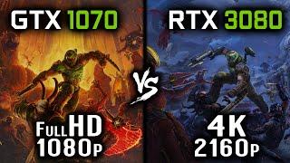 DOOM Eternal - GTX 1070 (1080p) vs RTX 3080 (2160p) or GTX 1070 (HD) vs RTX 3080 (4K)