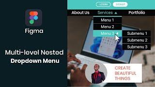 Multi-level Nested Dropdown Menu in Figma | Figma Nested Components and Variants (2021)