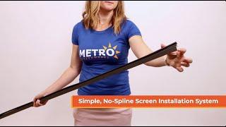 SCREENEZE No-Spline Porch Screening System | Easy To Install | Cap And Base Snap Screen Into Place