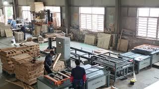 SF9030 manual wood pallet nailing line