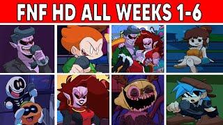 Friday Night Funkin' HD Full Game All Weeks 1,2,3,4,5,6 (Cutscenes,Ending,Extras)[FNF HD MOD/HARD]