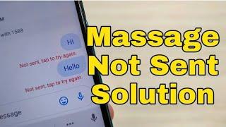 How to fix sms not sending android | message not sent android | not sent tap to try again android