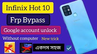 Infinix Hot 10 Frp Bypass, Infinix X682c Google account unlock, without computer,new Method,একদম সহজ