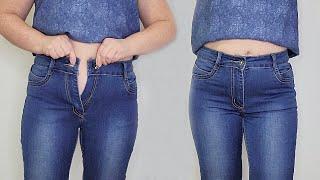 The easiest way to increase the waistband of your jeans